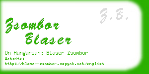zsombor blaser business card
